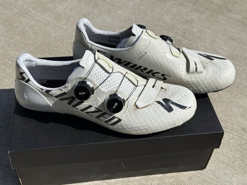 Specialized S-Works 7 Road Bike Shoe Clipless New Boa Black 45 Sagan White Pearl