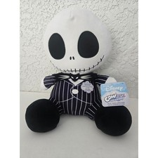 Disney Jack Skellington Plush Nightmare Before Christmas Black White Stuffed Toy