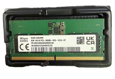 SK Hynix 8GB DDR5 5600MHz Laptop RAM 1Rx16 PC5 - 5600B Server