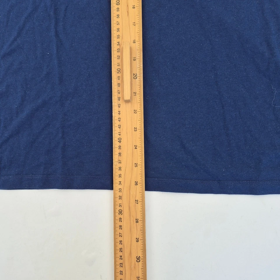 Camiseta REISS grande azul para hombre mezcla de algodón informal manga corta... - Imagen 2 de 4