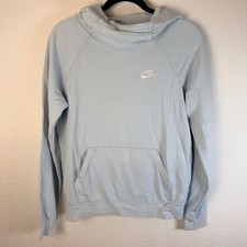 Nike Women's S Sportswear Essential Funnel Neck Hoodie Baby Blue