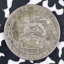 1905 Great Britain 1 Shilling Lot#JM1029 Silver! Key Date!