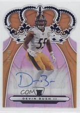 2019 Panini Chronicles Crown Royale Rookie Blue 11/50 Devin Bush II Auto p3w