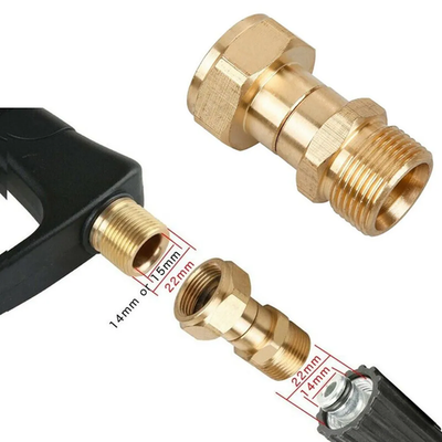#ad 1X Brass High Pressure Washer Swivel Joint Fitting M22 14Mm Thread Rotation Hose $20.99