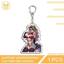 Bikini Roxanne Sexy Waifu Anime car keychain DIY Sexy Cartoon Acrylic Material
