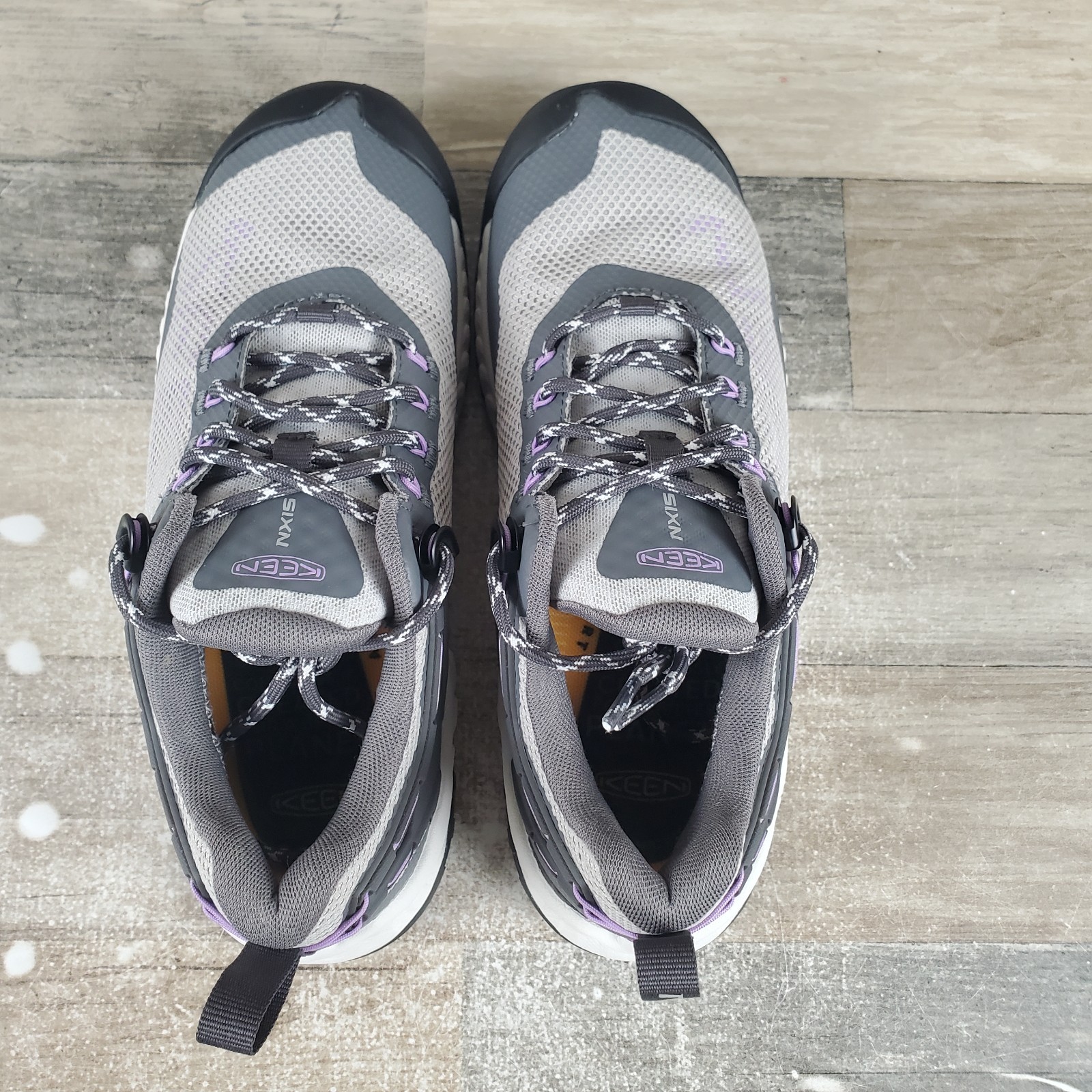 Scarpone da trekking donna Keen NXIS EVO taglia 7 5 acciaio grigio rete stringato punta tonda bassa