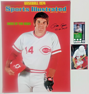 Pete Rose 16x20 Autographed Cincinnati Reds Sports Illustrated SI Baseball Photo