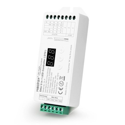 5-in-1 Controller (DT8) DALI Signal or Push Dimming 12/24V bis 15A | CCT, RGB, R