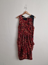 Whistles Womens Dress Size 14 Red & Black Party Evening Occasion