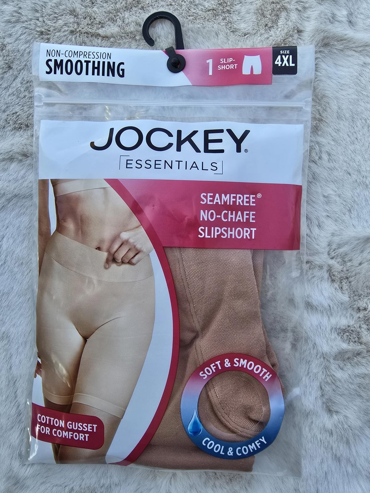 Jockey Essentials Seamfree No-Chafe Slipshort - Size 4XL