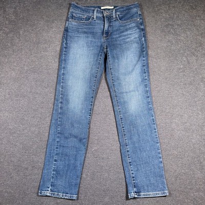 Levi's 312 Shaping Slim Jeans Women 27 Blue Medium Wash Mid Rise Denim Boho Mom