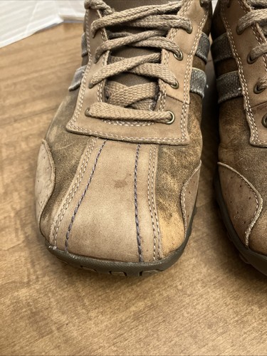 Skechers Shoes Mens 7.5 Citywalk Sneakers Camel Brown Leather Lace Up SN 60538 - Picture 12 of 13