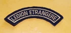 Banana fabric arm title FOREIGN LEGION, GOLDEN LETTERS ON BLACK BACKGROUND, GOLD