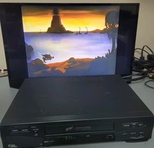 Mitsubishi HS-U776 S-VHS Hi-Fi Stereo VCR VHS Player Recorder Tested - USED