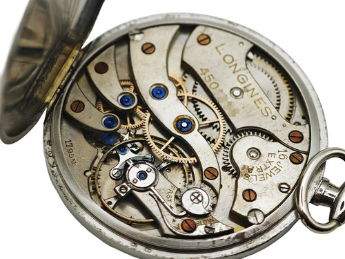 Longines Cal. Orologio da tasca 17,95M 42mm SS carica manuale anni 20 - Foto 11 di 15