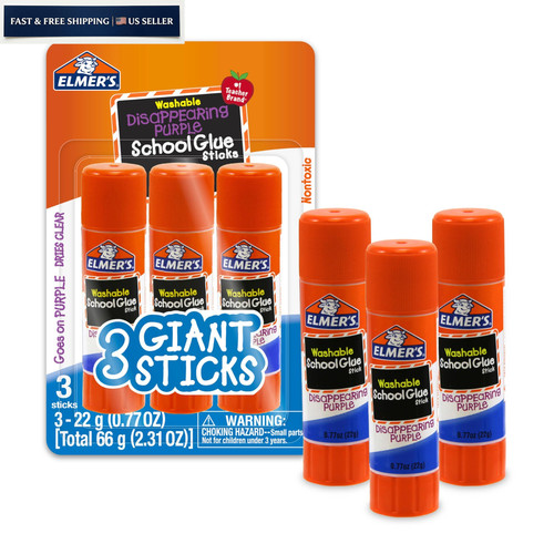 Elmer's Disappearing Purple School Glue Sticks Bulk Pack