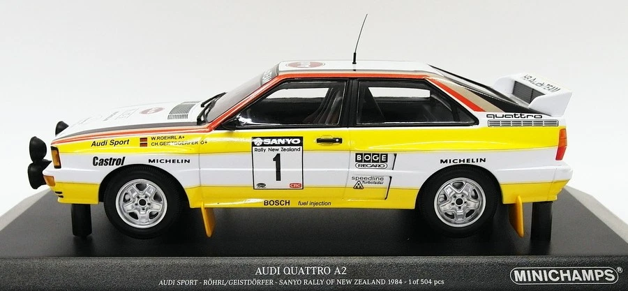 Minichamps 1/18 Scale 155 841101 - Audi Quattro A2 Rally Of New Zealand '84 - Image 3 of 4