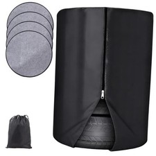 420D Waterproof Tire Cover for Storage, Heavy Duty Tire Storage Bag Set with