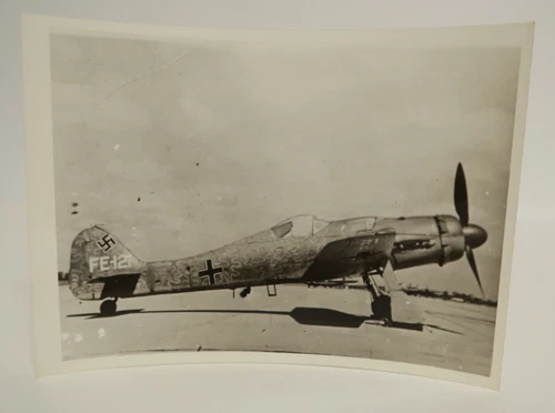 FW-190 D-9 Fighter Plane German WWII Black & White Photo 5" x 7" Heinz Nowarra