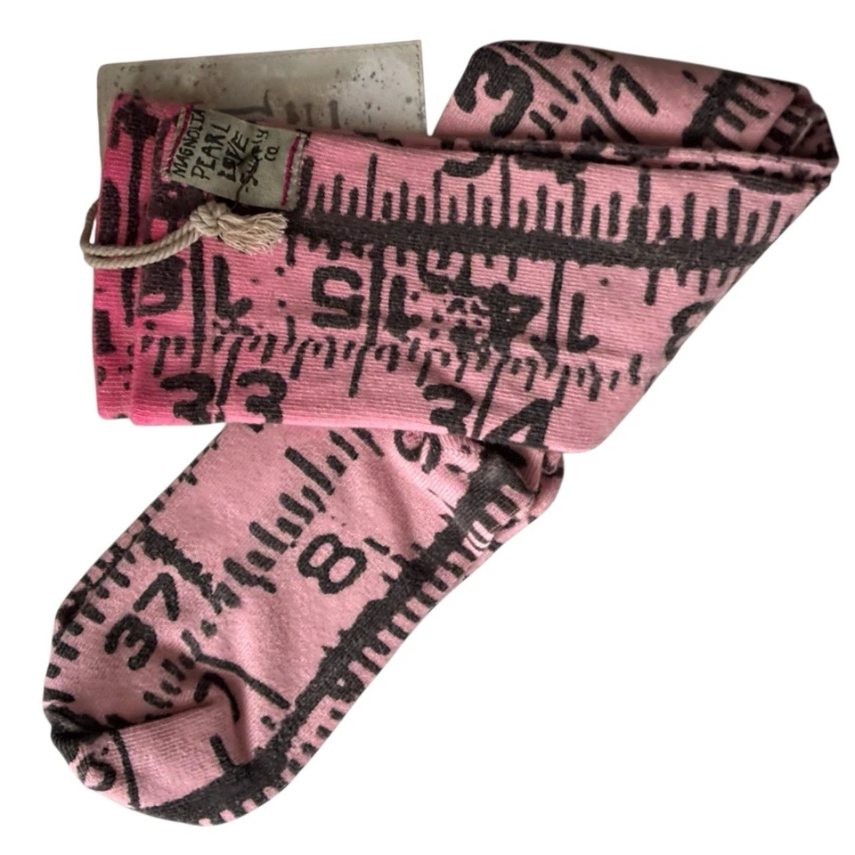 Magnolia Pearl RARE SOLD OUT Pink Tapeline Over The Knee Socks NWT - Image 3 of 4