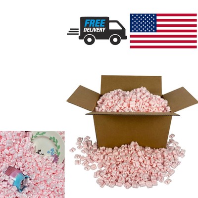 Anti Static Packing Peanuts 3.5 Cubic Feet Pink Styrofoam Cushion for Shipping
