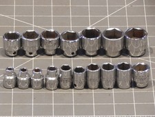 Mac 17 OF 18Pc 3/8 Drive Shallow Metric Socket Set 6MM 23MM X623MM 6Pt Dr 17Pc