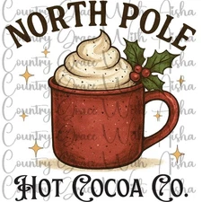 Sublimation Print Hot Cocoa Christmas Ready To Press Paper Ink Heat Transfer