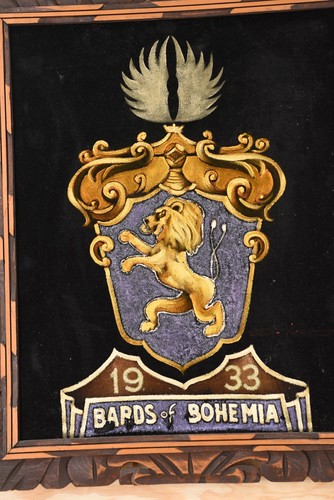 Bardi Vintage di Boemia RARO! Quadro in velluto con cornice New Orleans Martedì Grasso Krewe - Foto 2 di 14