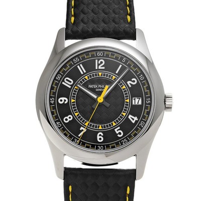 PATEK PHILIPPE Calatrava 6007G-001 Black Men's Used Watch #121010