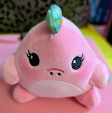 Pink Green Unicorn Plush Stuffed Animal, Small 6-14 in, Washable, Age 3
