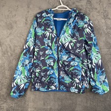 Youth XL Columbia jacket reversible blue floral