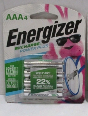 #ad 4 pack of Energizer Recharge Power Plus AAA NiMH 800mAh Batteries $4.00
