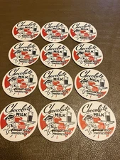 Lot of 12 Milk Caps 1 5/8 Diam