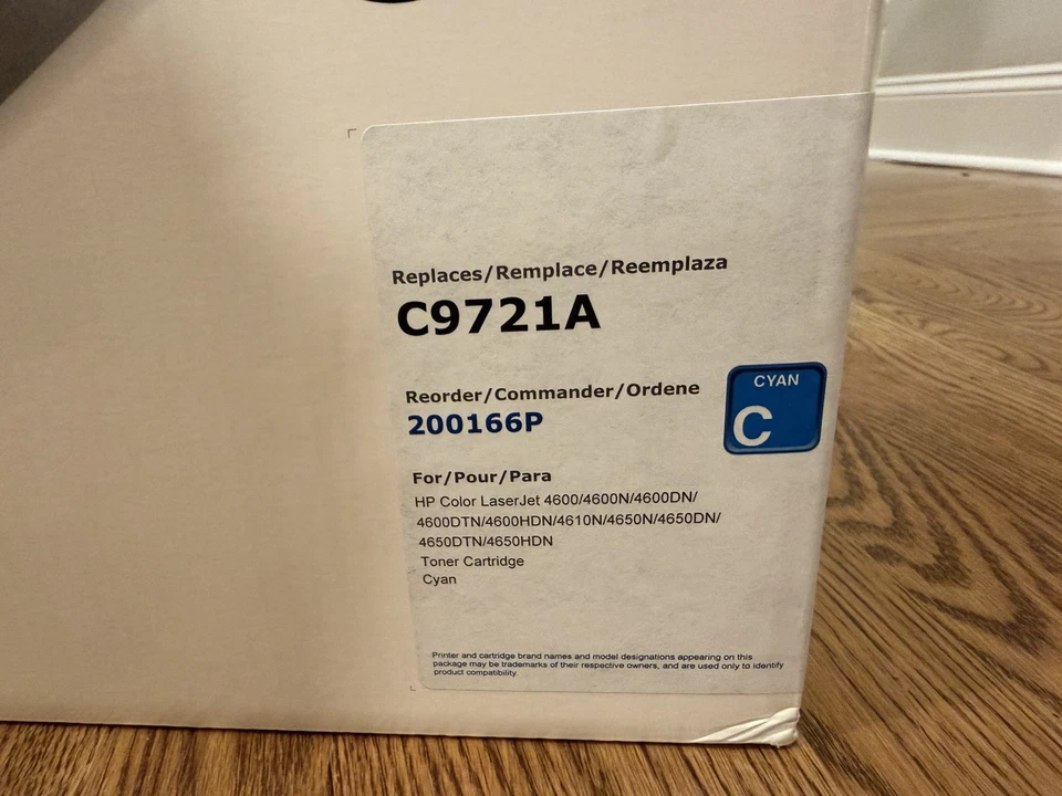 NUEVO - Cartucho de tóner cian C9721a para impresoras HP4600 Foto 2 de 3