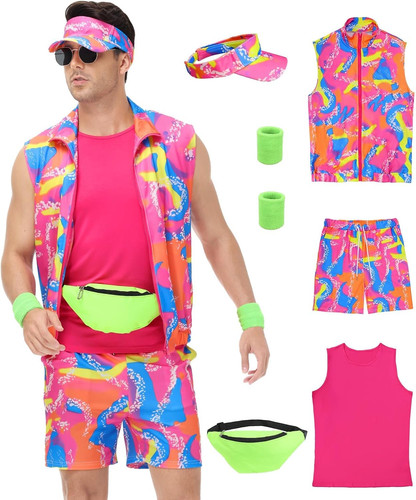 80s Workout Costume for Men - 80s 90s Outfit for Parties and Halloween Cosplay C