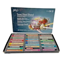 Gallery Mungyo Semi Hard Pastel Set 36 Assorted Colors – Artist Drawing Chalks