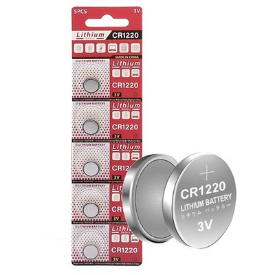 Cotchear 5pcs/Card 3V CR1220 Coin Battery Lithium DL1220 LM1220 ECR1220 1220... 