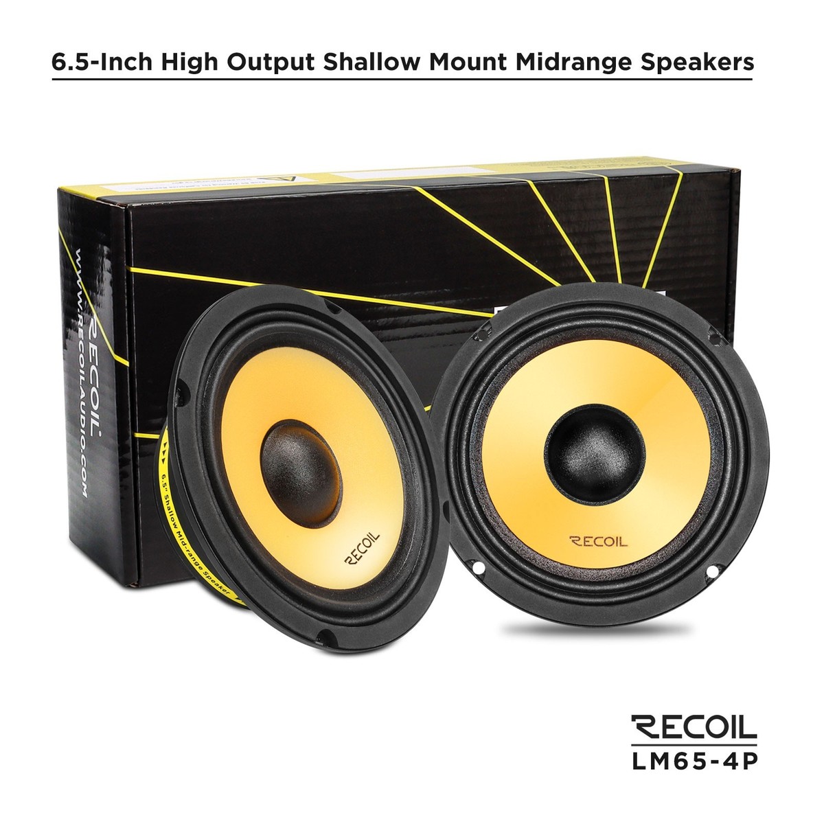 RECOIL LM65-4P 6.5-inch Midrange Pro Audio Car Speaker, 4 Ohm | eBay