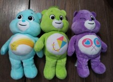 Set Of 3 Care Bears Plush 10 Inch Wish, Share  Do Your Best