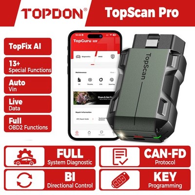 TOPDON TopScan PRO IMMO Key Programming Tool Bi-Directional OBD2 Diagnostic Scan