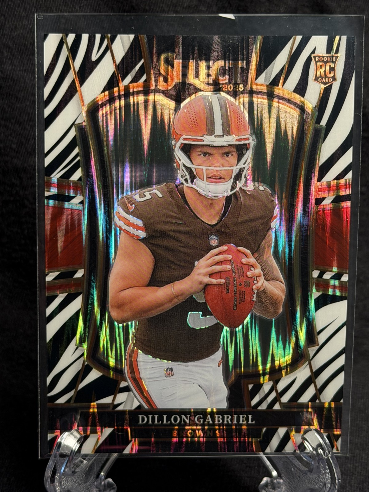 2025 Panini Select Dillon Gabriel Zebra Case Hit SSP Rookie Premier Level Browns