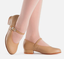 Bloch S0305 Low Heeled Character Shoe Tan Size 1.5 Child FREE SHIPPING 