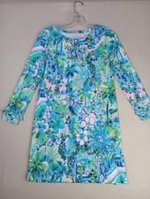 Lilly Pultizer Sophia Dress Girl's XL 12/14 Lilly's House Print Long Sleeve