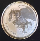Zi:Sin Canis Guardian Zodiac Dog Komsco Mint 2018 Vtg-0.999 Silver 1 Oz Art Coin