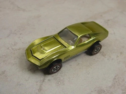Restored Hot Wheels Redline - US Custom Corvette in Yellow!! Free Shipping!!