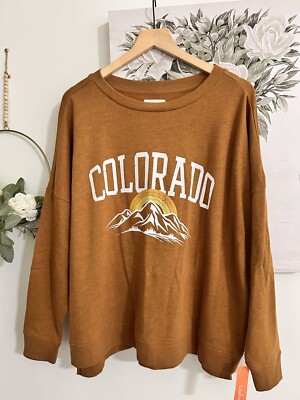 Colsie Womens Crewneck Colorado Tan Mady by Target size XL NWT