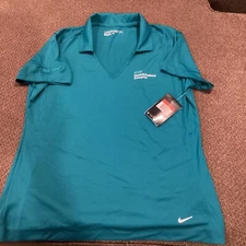Nike Golf Womens Golf Shirt L New With Tags Hewlett Packard Company Logo