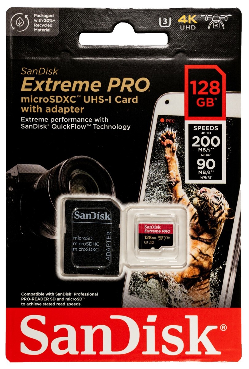 Sandisk 128GB ExtremePro MicroSD Card Insta360 X3 Sphere ONE