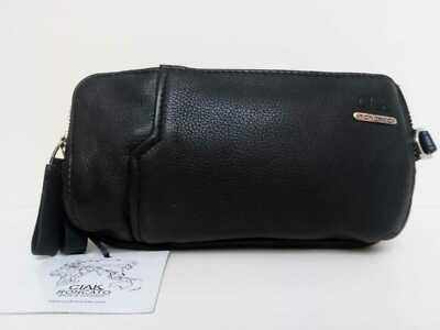 RONCATO CIAK HERREN LEDER HANDTASCHE 3 REISSVERSCHLÜSSE MIT ARMBAND SCHWARZ