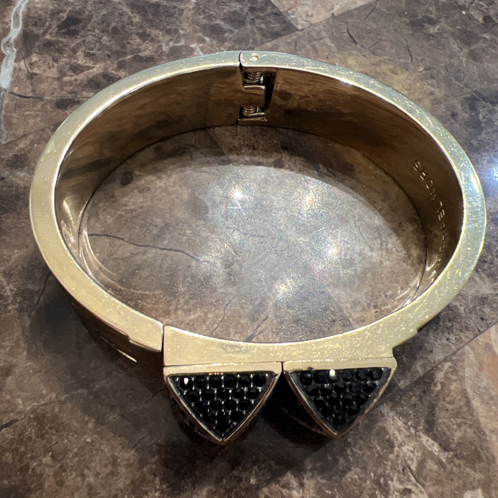 MICHAEL KORS EMBOSSED PYTHON CUFF HINGED WITH BLA… - image 10